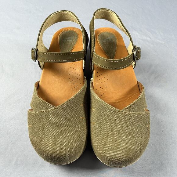 Dansko Tiffani Brown Milled Sandals Woman’s Size 10 Round Toe Dress Clogs - Picture 3 of 7